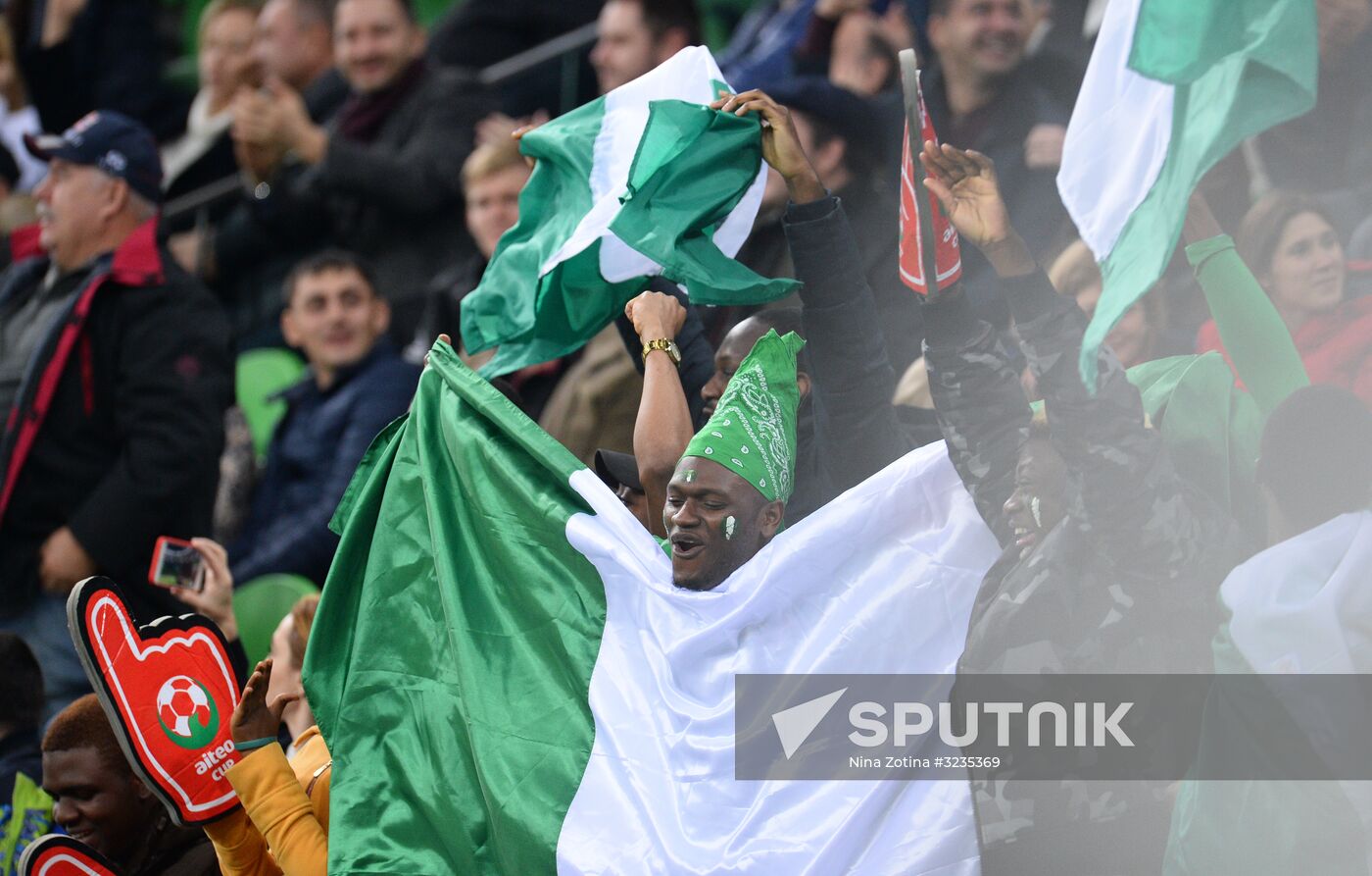 Football. Friendly match between Argentina and Nigeria