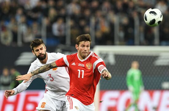 Football. Friendly match between Russia and Spain