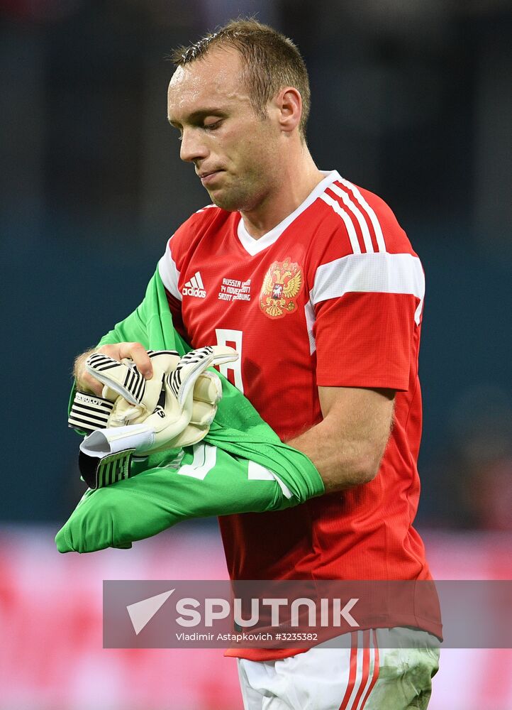 Football. Friendly match between Russia and Spain