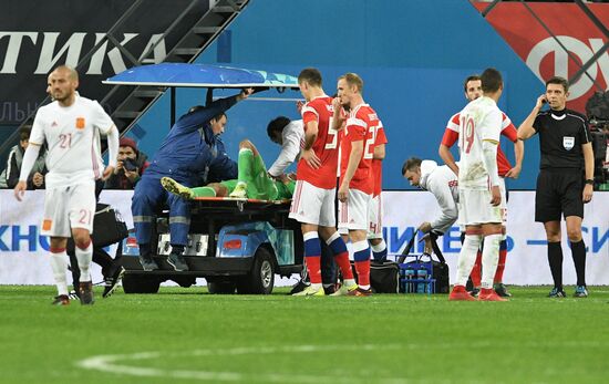 Football. Friendly match between Russia and Spain
