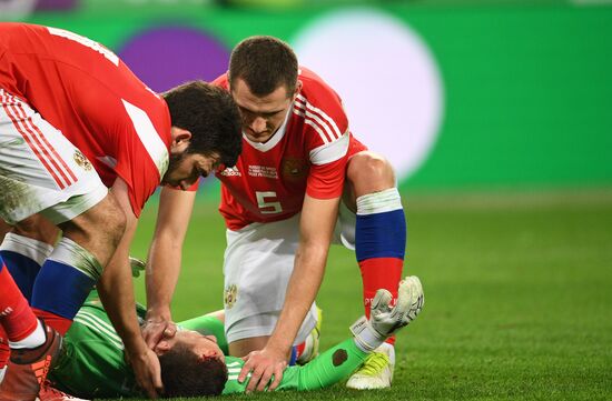 Football. Friendly match between Russia and Spain