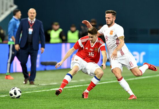 Football. Friendly match between Russia and Spain