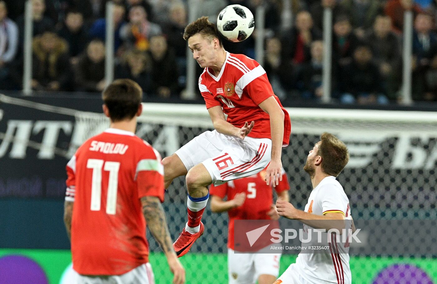 Football. Friendly match between Russia and Spain