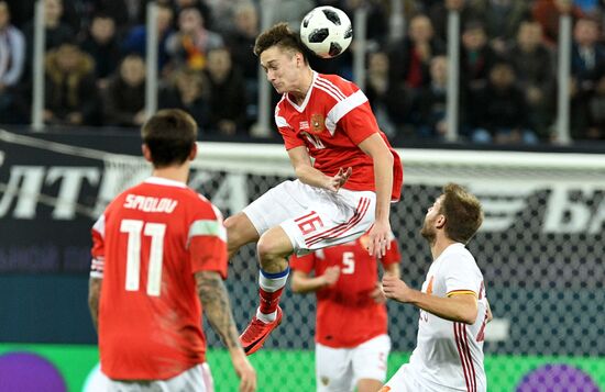 Football. Friendly match between Russia and Spain