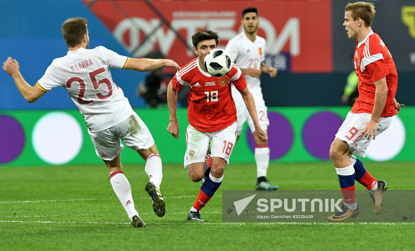 Football. Friendly match between Russia and Spain