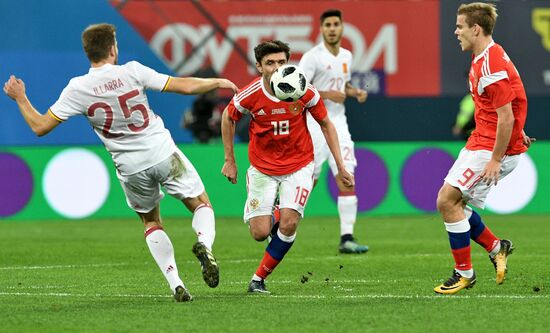 Football. Friendly match between Russia and Spain