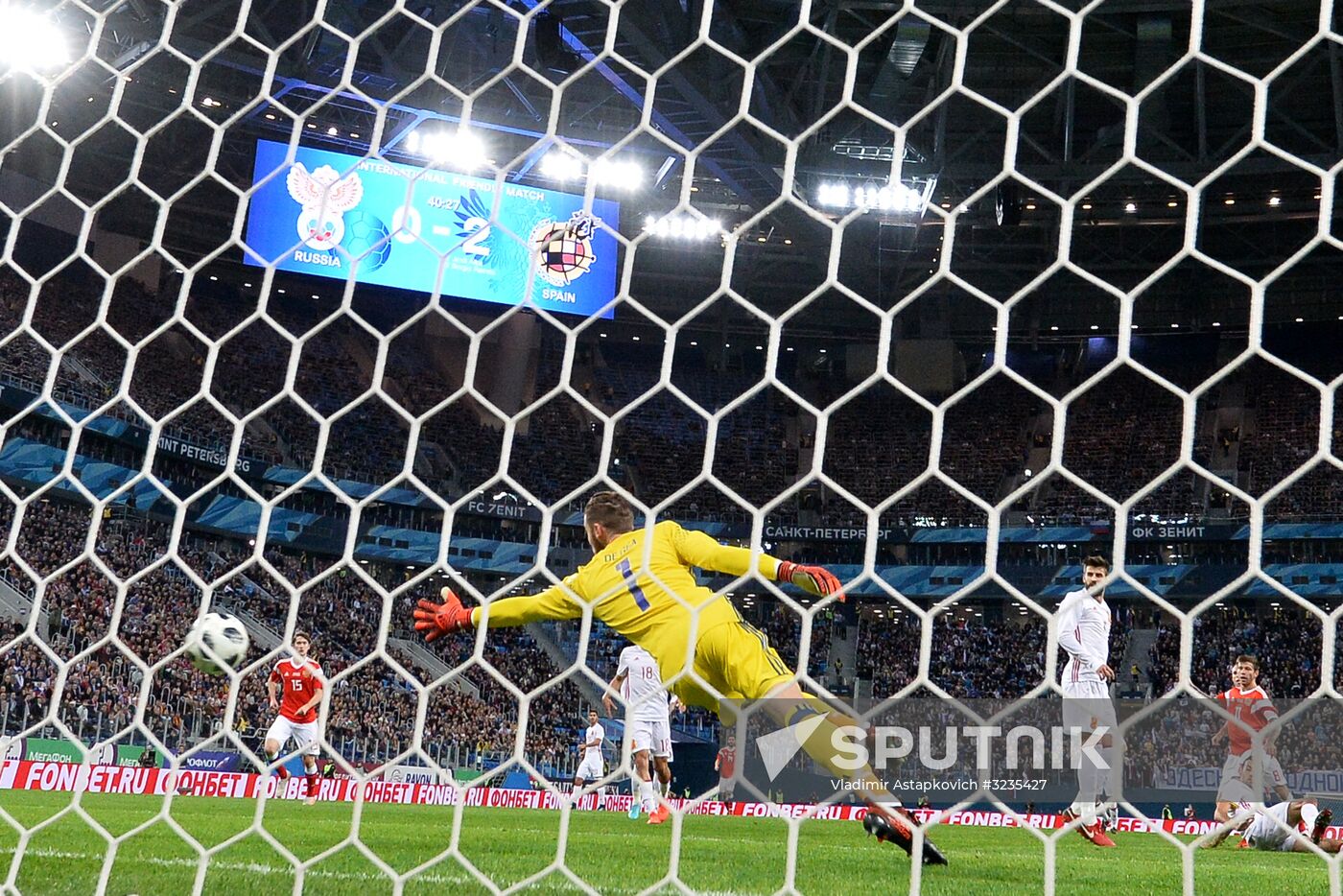Football. Friendly match between Russia and Spain