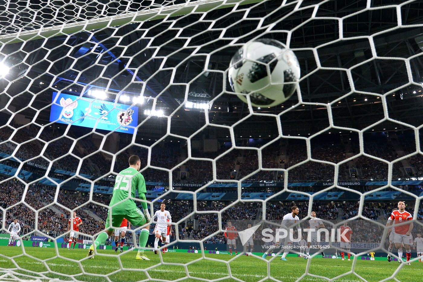 Football. Friendly match between Russia and Spain