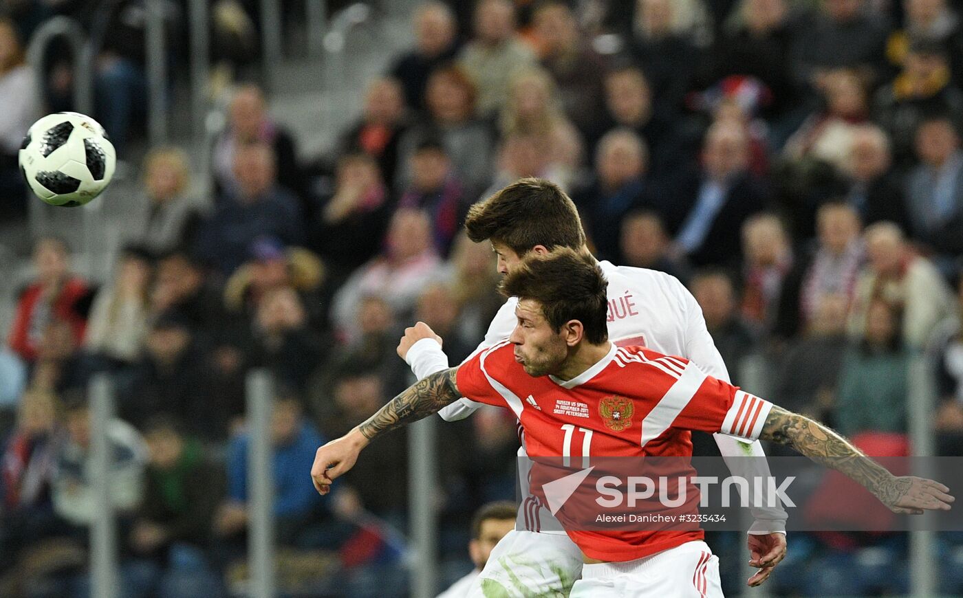 Football. Friendly match between Russia and Spain