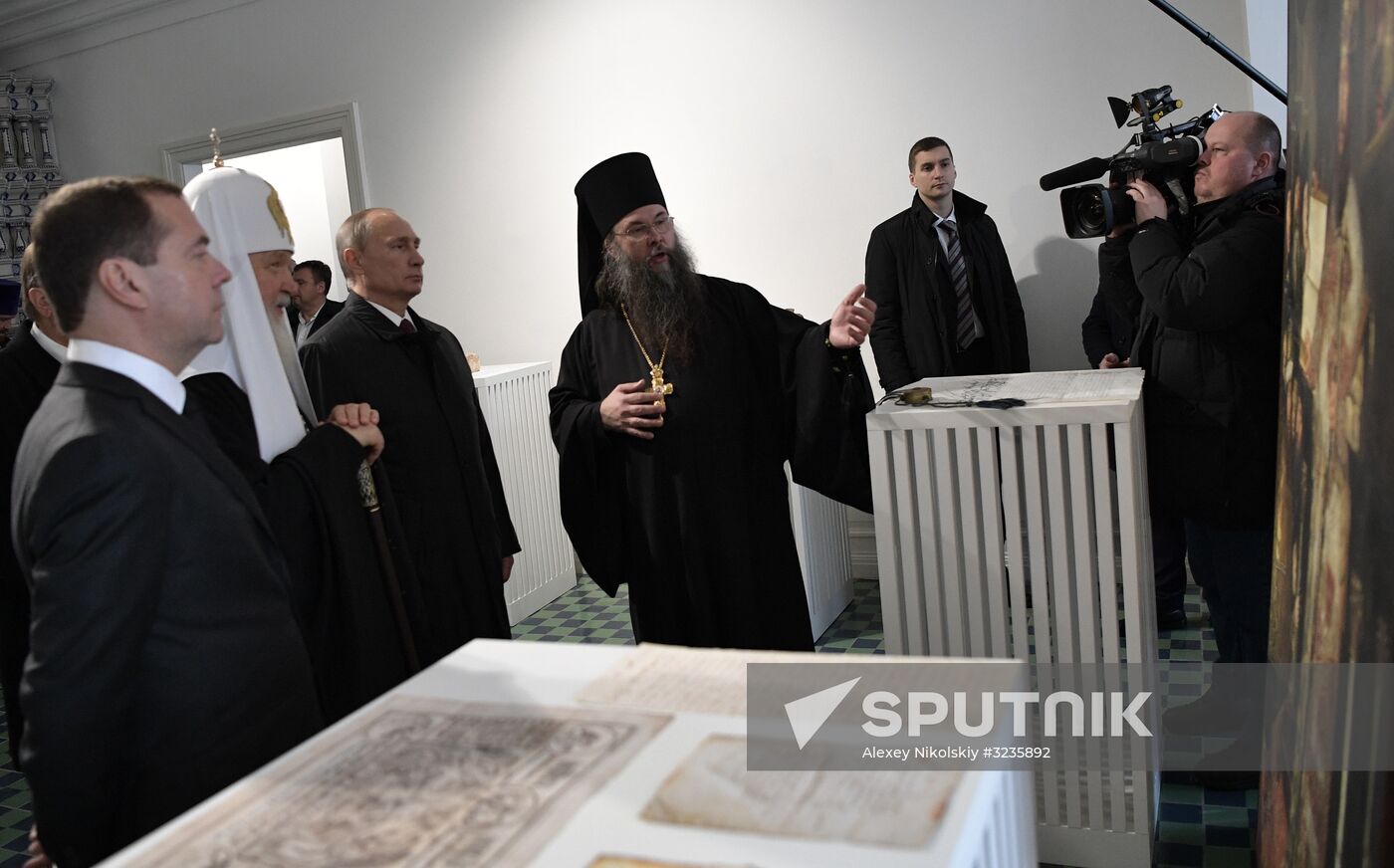 Russian President Vladimir Putin and Prime Minister Dmitry Medvedev New Jerusalem Monastery
