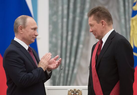 President Vladimir Putin presents state awards in Kremlin