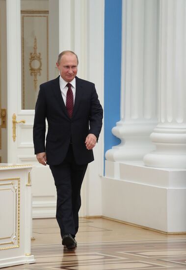President Vladimir Putin presents state awards in Kremlin