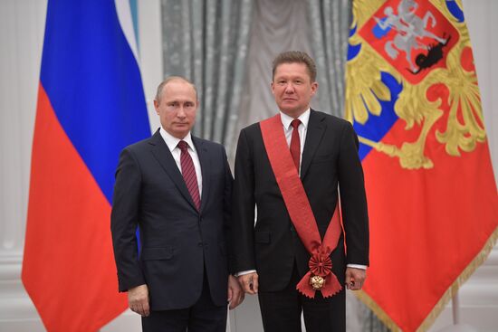 President Vladimir Putin presents state awards in Kremlin