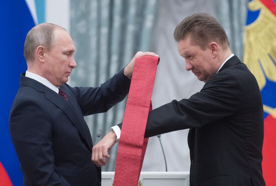 President Vladimir Putin presents state awards in Kremlin