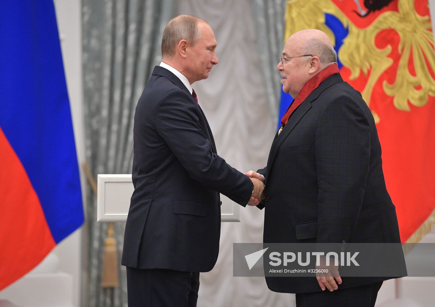 President Vladimir Putin presents state awards at the Kremlin