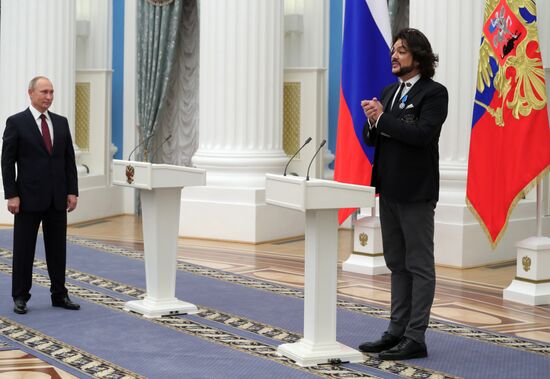 President Vladimir Putin presents state awards in Kremlin