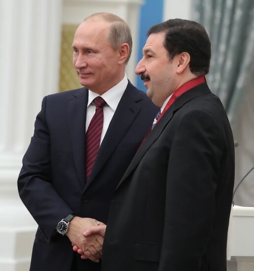 President Vladimir Putin presents state awards in Kremlin