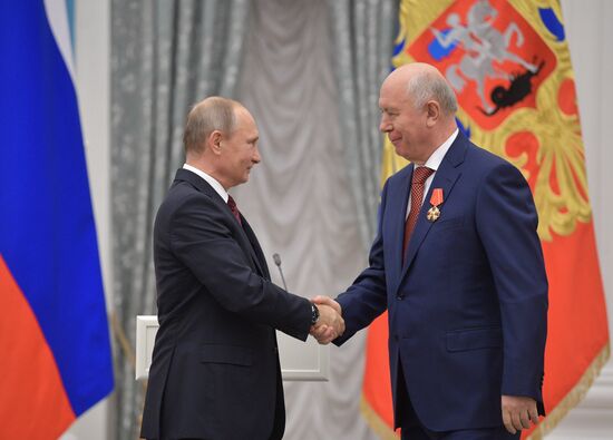 President Vladimir Putin presents state awards in Kremlin