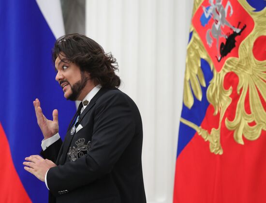 President Vladimir Putin presents state awards at the Kremlin