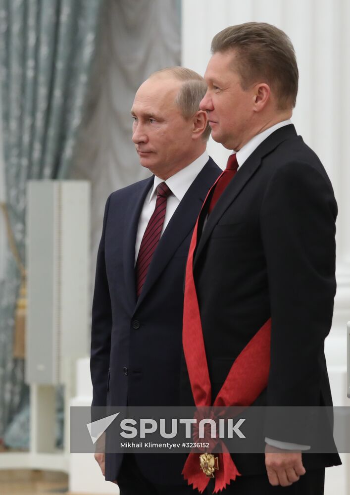 President Vladimir Putin presents state awards in Kremlin