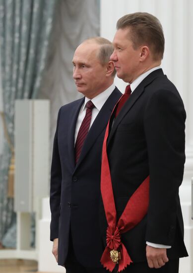President Vladimir Putin presents state awards in Kremlin