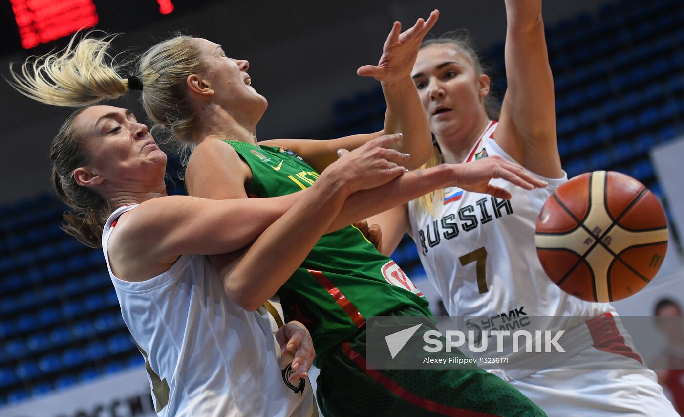 Basketball. FIBA Women's EuroBasket 2019 Qualifiers. Russia vs. Lithuania