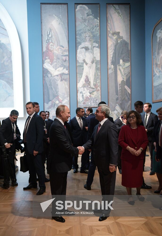 President Vladimir Putin meets with Armenian President Serzh Sargsyan