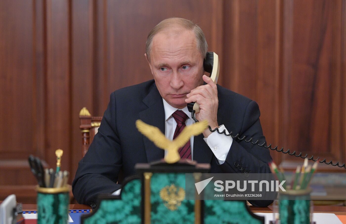 Vladimir Putin holds telephone conversation with heads of DPR and LPR Alexander Zakharchenko and Igor Plotnitsky