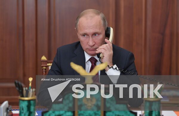 Vladimir Putin holds telephone conversation with heads of DPR and LPR Alexander Zakharchenko and Igor Plotnitsky