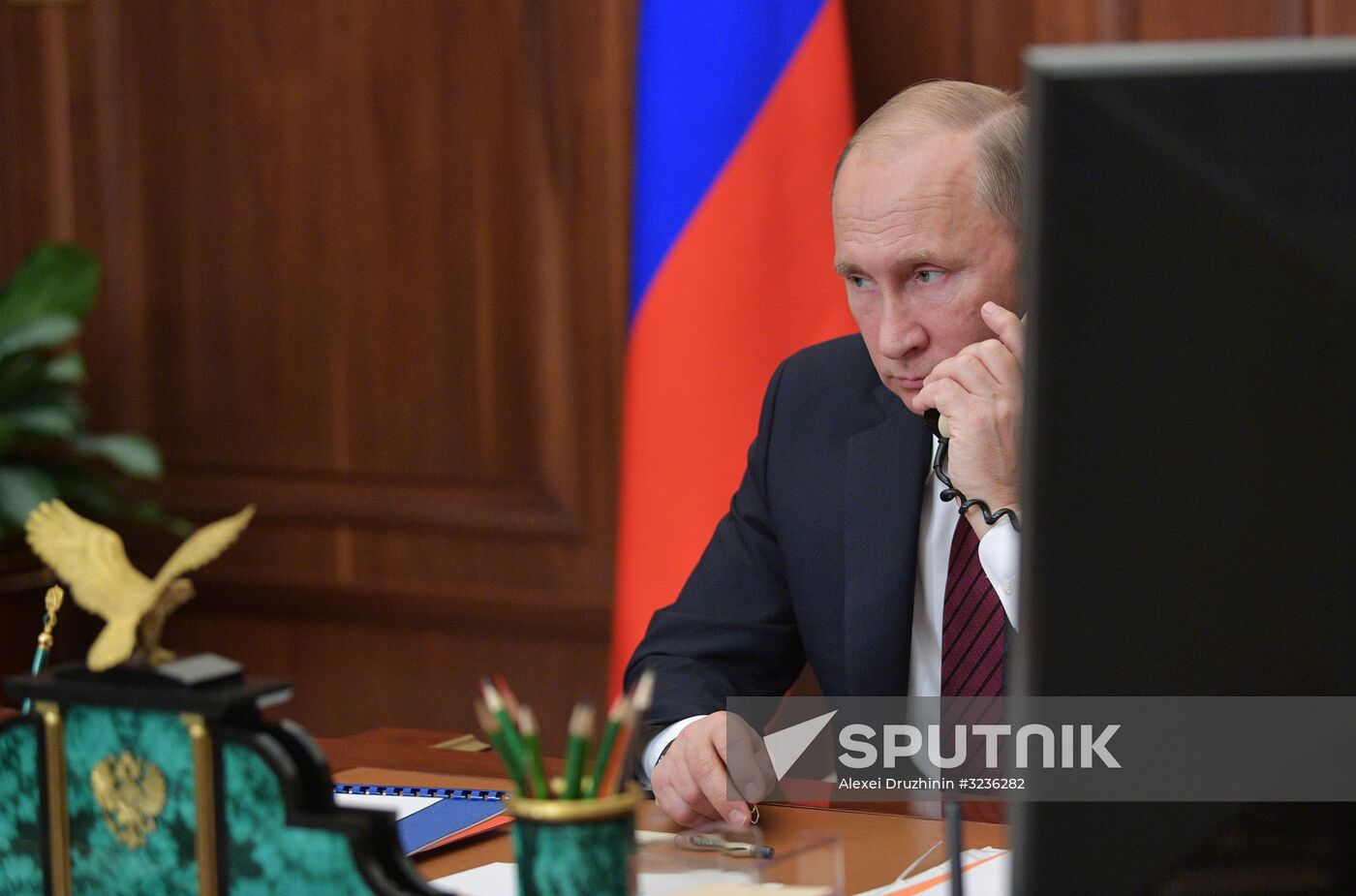Vladimir Putin holds telephone conversation with heads of DPR and LPR Alexander Zakharchenko and Igor Plotnitsky