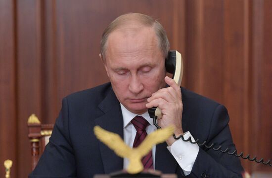 Vladimir Putin holds telephone conversation with heads of DPR and LPR Alexander Zakharchenko and Igor Plotnitsky