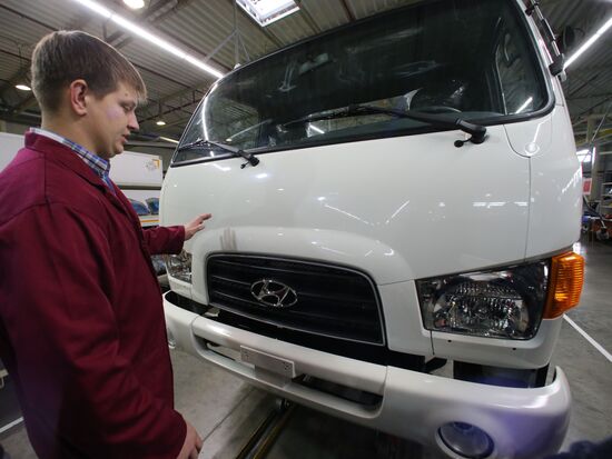Manufacture of Hyundai HD78 trucks at Avtotor plant in Kaliningrad Region