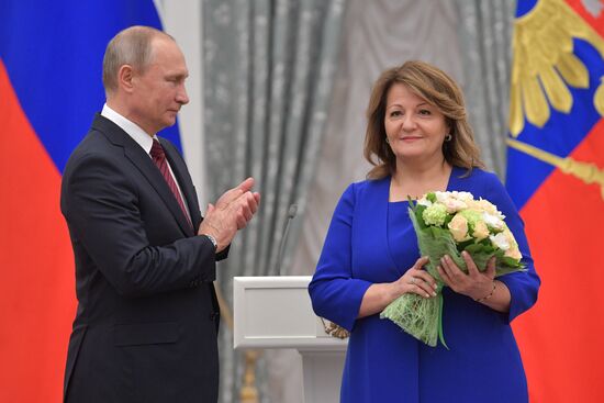 President Vladimir Putin presents state awards in Kremlin