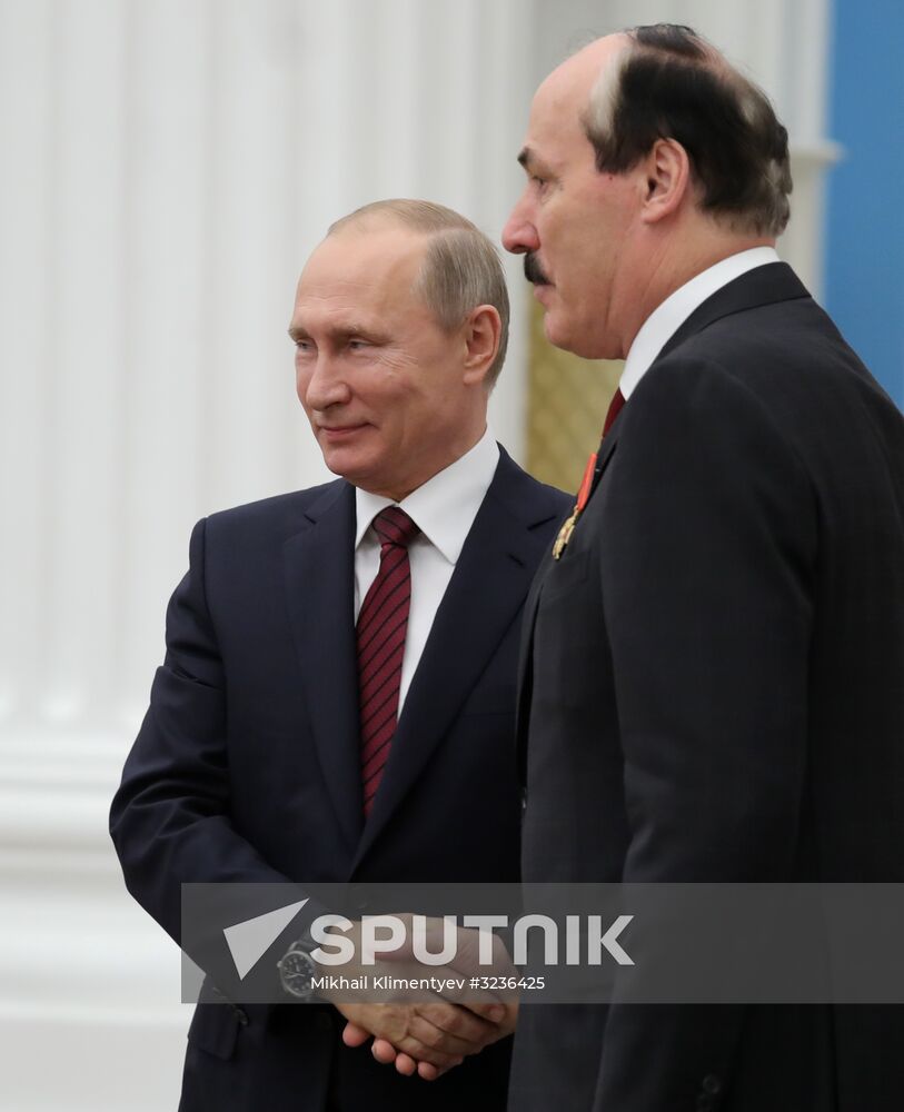 President Vladimir Putin presents state awards in Kremlin