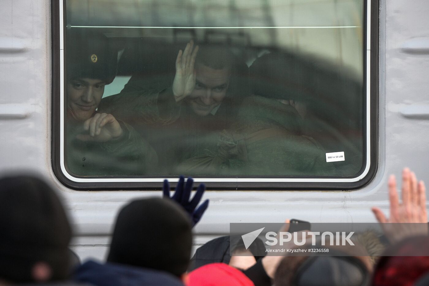 Conscripts depart from Novosibirsk