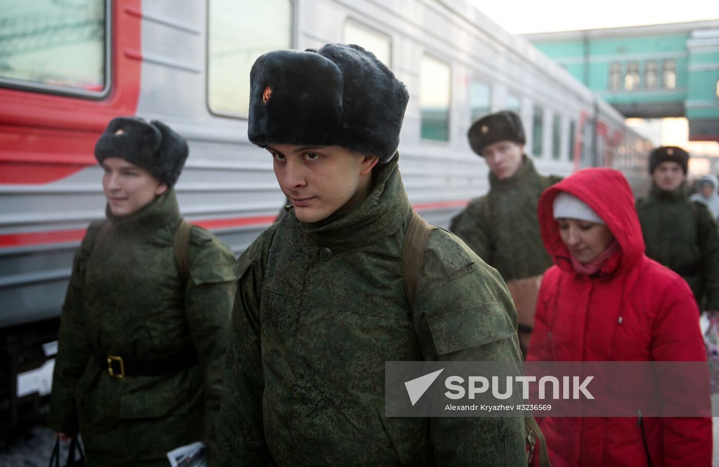 Conscripts depart from Novosibirsk