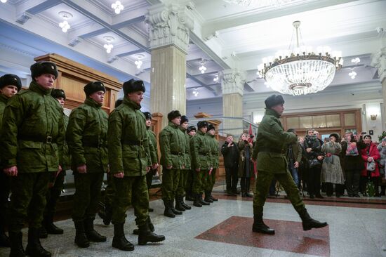 Conscripts depart from Novosibirsk