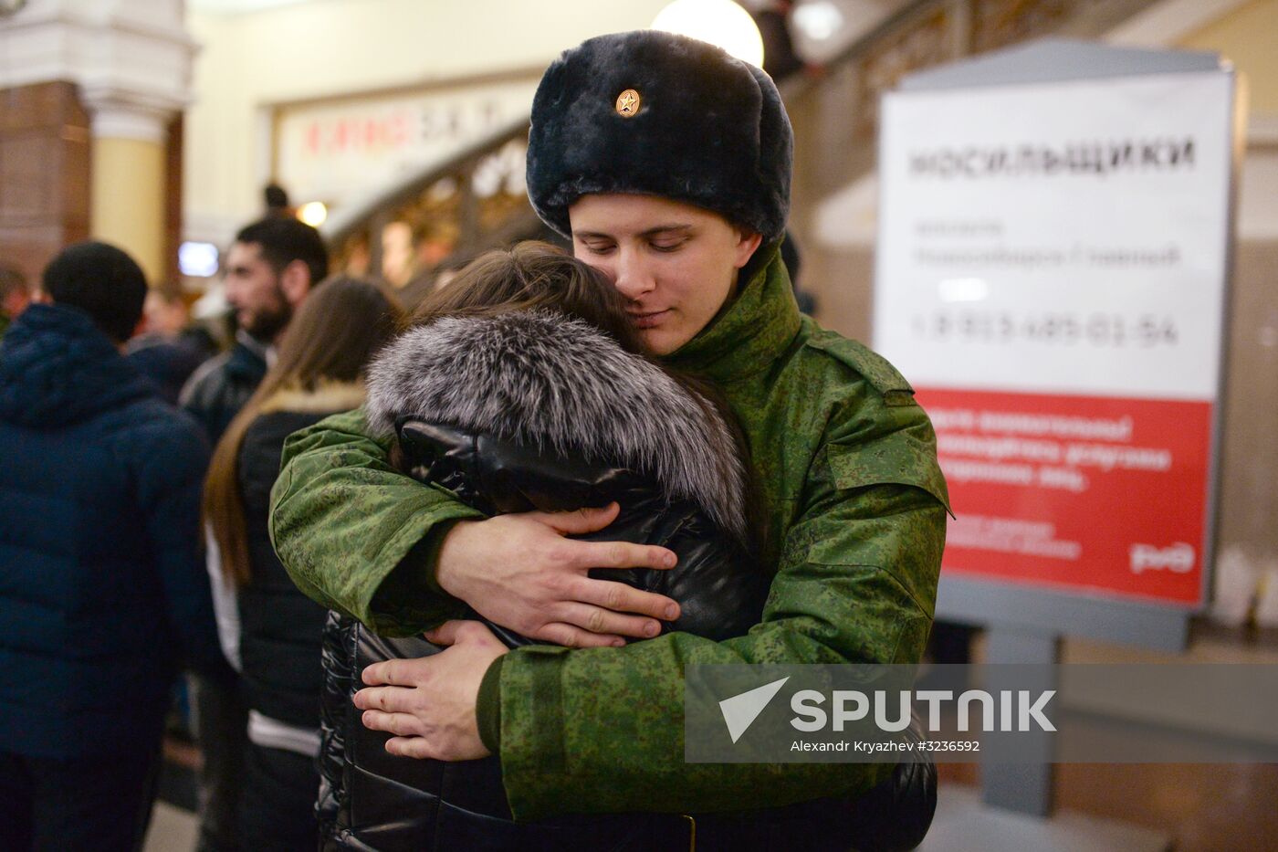 Conscripts depart from Novosibirsk