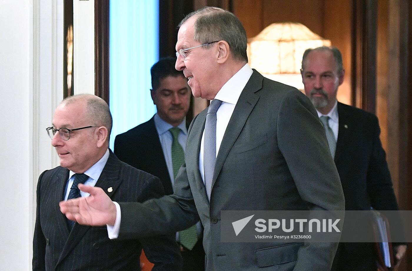 Russian Foreign Minister Sergei Lavrov meets with Argentine Foreign Minister Jorge Faurie