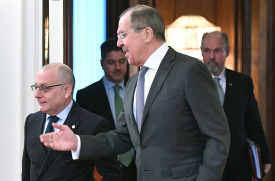Russian Foreign Minister Sergei Lavrov meets with Argentine Foreign Minister Jorge Faurie