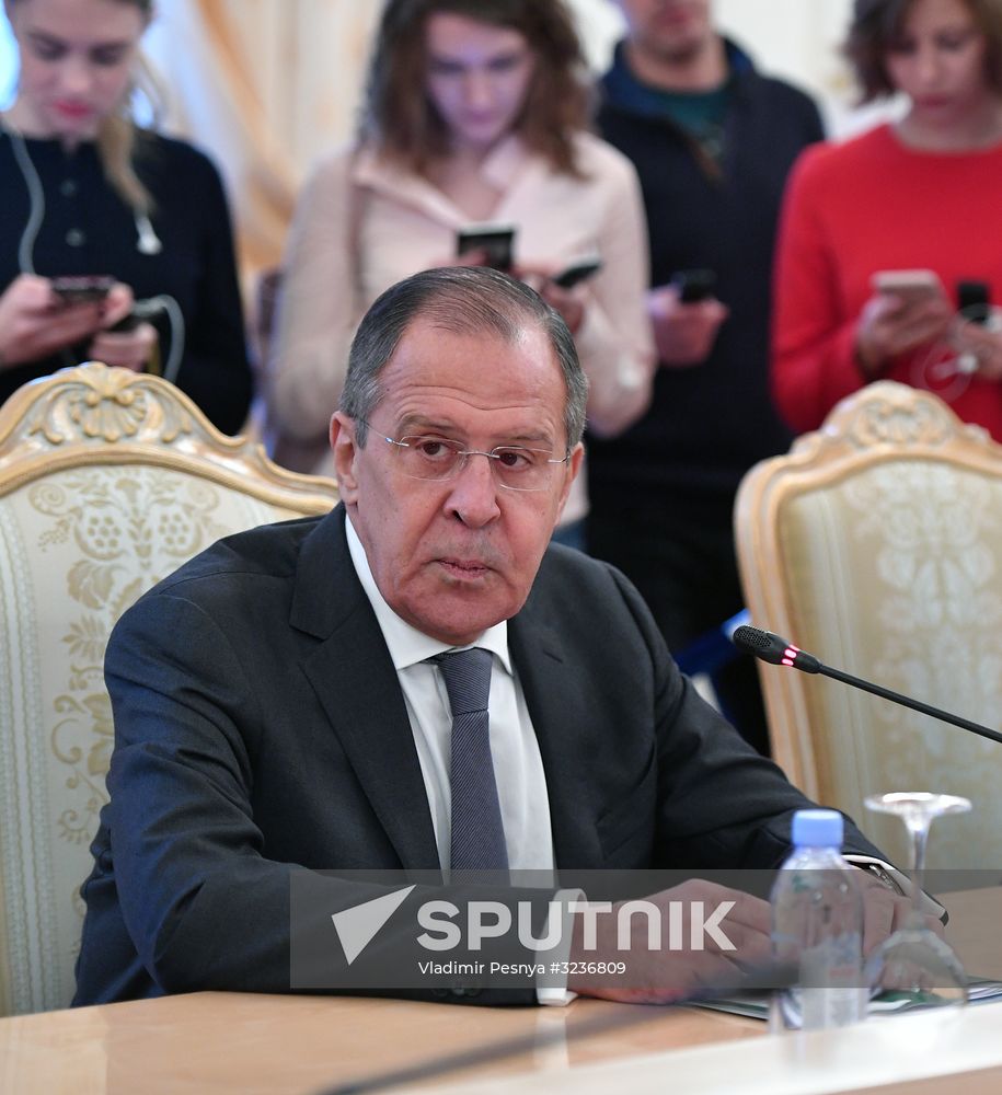 Russian Foreign Minister Sergei Lavrov meets with Argentine Foreign Minister Jorge Faurie