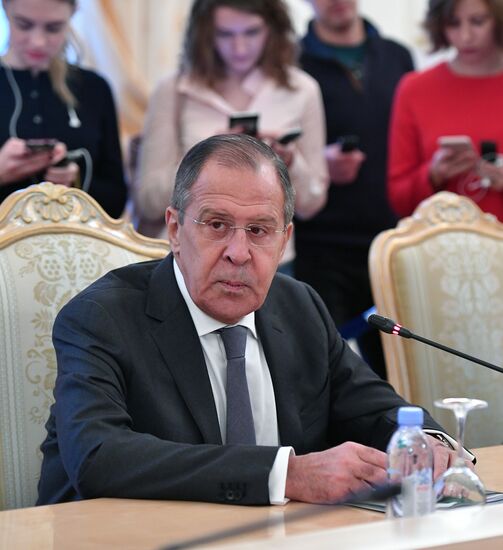 Russian Foreign Minister Sergei Lavrov meets with Argentine Foreign Minister Jorge Faurie