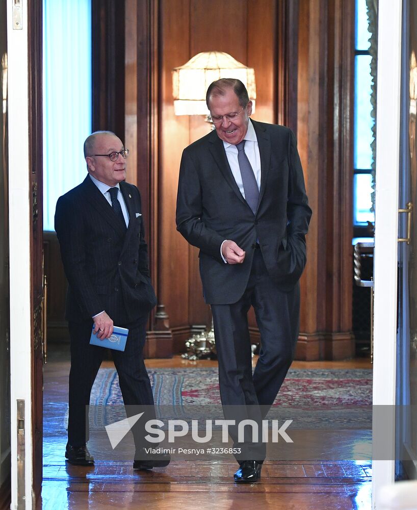 Russian Foreign Minister Sergei Lavrov meets with Argentine Foreign Minister Jorge Faurie
