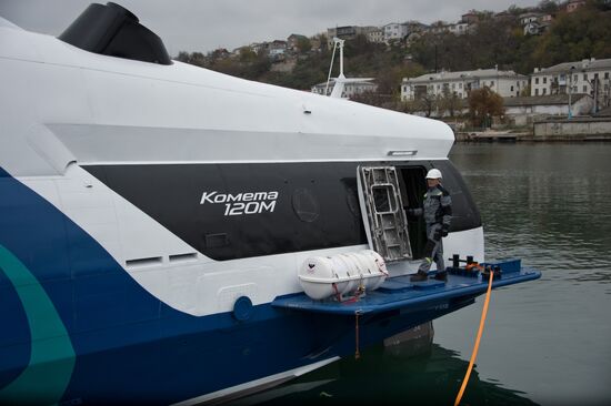 Kometa sea passenger vessel floated out in Sevastopol
