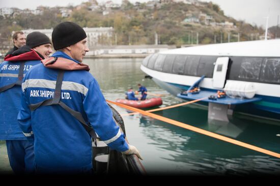 Kometa sea passenger vessel floated out in Sevastopol
