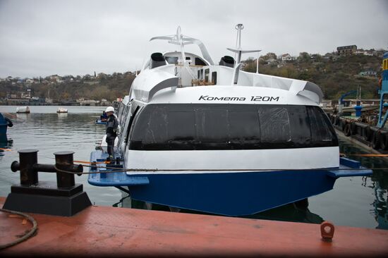 Kometa sea passenger vessel floated out in Sevastopol