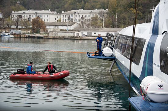 Kometa sea passenger vessel floated out in Sevastopol