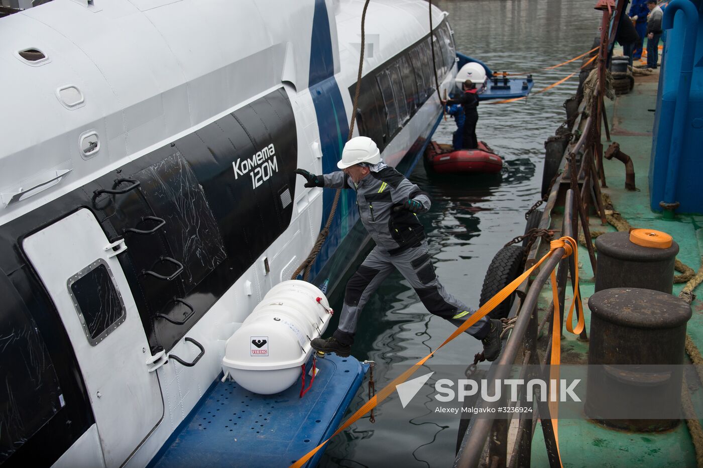 Kometa sea passenger vessel floated out in Sevastopol