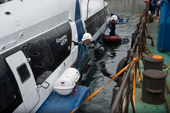 Kometa sea passenger vessel floated out in Sevastopol