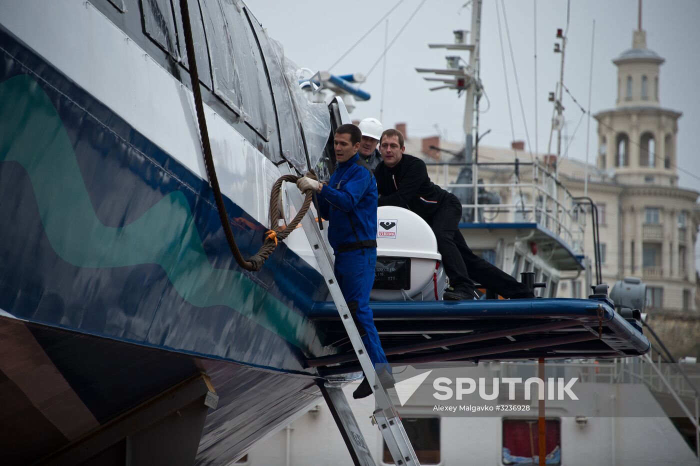 Kometa sea passenger vessel floated out in Sevastopol